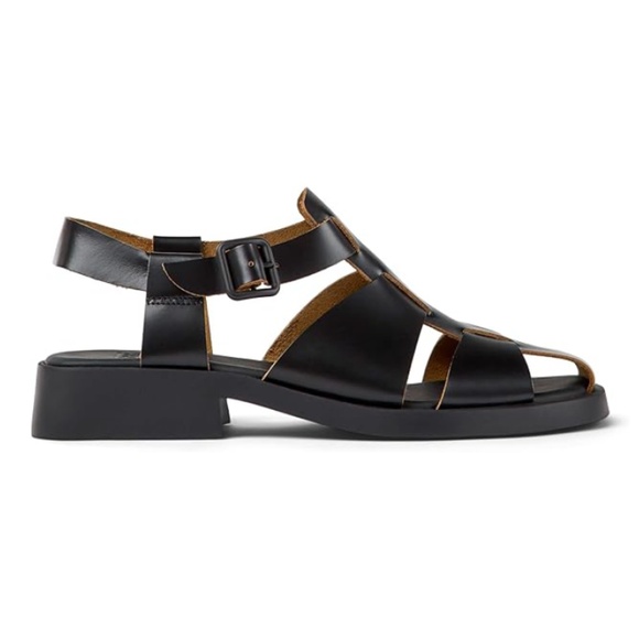 CAMPER Dana women's black leather fisherman sandals size EU 41 / US 10 - Picture 4 of 13